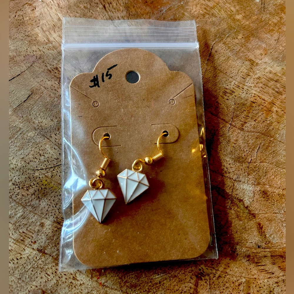 White Diamond Earrings